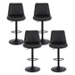 Stool Haven 4x Bar Stools Kitchen Swivel Gas Lift Counter Chair Diamond Leather Black