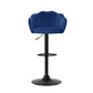 Stool Haven 4x Bar Stools Gas Lift Velvet Blue