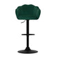 Stool Haven Set of 2 Bar Stools Kitchen Stool Swivel Chair Gas Lift Velvet Chairs Green Nessah