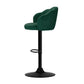 Stool Haven Set of 2 Bar Stools Kitchen Stool Swivel Chair Gas Lift Velvet Chairs Green Nessah