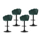 Stool Haven 4x Bar Stools Gas Lift Velvet Green