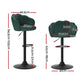 Stool Haven 4x Bar Stools Gas Lift Velvet Green