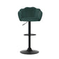 Stool Haven 4x Bar Stools Gas Lift Velvet Green