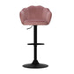 Stool Haven Set of 2 Bar Stools Kitchen Stool Swivel Chair Gas Lift Velvet Chairs Pink Nessah