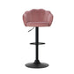 Stool Haven 4x Bar Stools Gas Lift Velvet Pink
