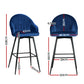 Stool Haven Set of 2 Bar Stools Kitchen Stool Dining Chairs Velvet Chair Barstool Blue Mesial