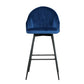 Stool Haven Set of 2 Bar Stools Kitchen Stool Dining Chairs Velvet Chair Barstool Blue Mesial