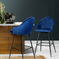 Stool Haven Set of 2 Bar Stools Kitchen Stool Dining Chairs Velvet Chair Barstool Blue Mesial