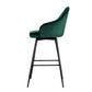 Stool Haven Set of 2 Bar Stools Kitchen Stool Dining Chairs Velvet Chair Barstool Green Mesial