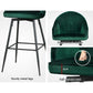 Stool Haven Set of 2 Bar Stools Kitchen Stool Dining Chairs Velvet Chair Barstool Green Mesial
