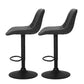 Stool Haven 2x Bar Stools Gas Lift Vintage Leather Black