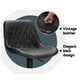 Stool Haven 2x Bar Stools Gas Lift Vintage Leather Black