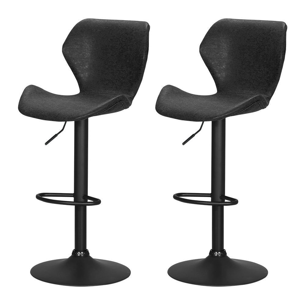 Stool Haven Bar Stools Kitchen Counter Stools Swivel Gas Lift Vintage Chairs Black x2