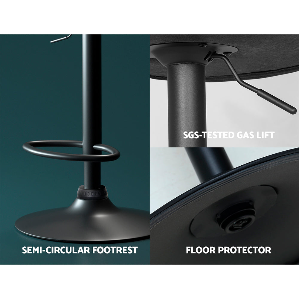 Stool Haven Bar Stools Kitchen Counter Stools Swivel Gas Lift Vintage Chairs Black x2