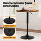 Stool Haven Height Adjustable Bar Table 360 Swivel Round Gaslift Design 60cm Rustic Brown Black
