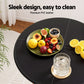 Stool Haven Bar Table Round Swivel Height Adjustable 62cm Modern PVC Leather Black