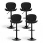Stool Haven 4x Bar Stools Kitchen Swivel Gas Lift Counter Chair Shell Leather Black