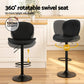 Stool Haven 4x Bar Stools Kitchen Swivel Gas Lift Counter Chair Shell Leather Black