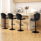 Stool Haven 4x Bar Stools Kitchen Swivel Gas Lift Counter Chair Shell Leather Black