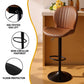 Stool Haven 2x Bar Stools Kitchen Swivel Gas Lift Counter Chair Shell Leather Brown