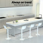Stool Haven Bar Stools Kitchen Swivel Gas Lift Stool Leather Dining Chairs White x2
