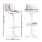 4x Stool Haven Bar Stools Kitchen Swivel Gas Lift Stool Leather Dining Chairs White