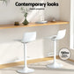 4x Stool Haven Bar Stools Kitchen Swivel Gas Lift Stool Leather Dining Chairs White