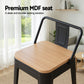 Stool Haven 2x Bar Stools Kitchen Counter High Chair Dining Stackable Metal Black