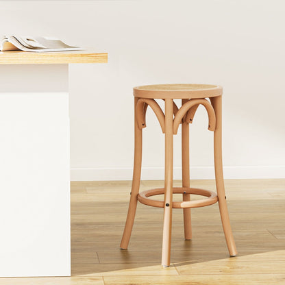 Stool Haven Bar Stool Rattan Seat Wooden