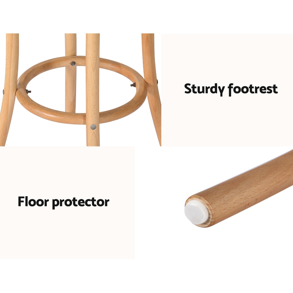 Stool Haven Bar Stool Rattan Seat Wooden