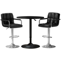 Stool Haven Bar Table and Stools Set Dining Desk Kitchen Chairs Cafe Pub