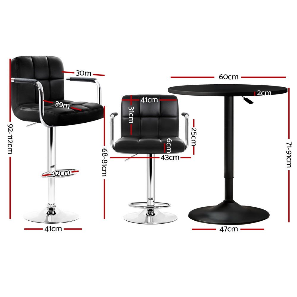 Stool Haven Bar Table and Stools Set Dining Desk Kitchen Chairs Cafe Pub