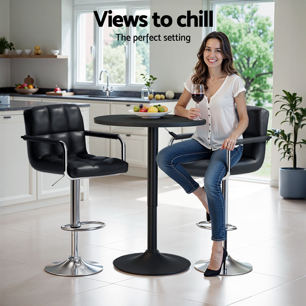 Stool Haven Bar Table and Stools Set Dining Desk Kitchen Chairs Cafe Pub