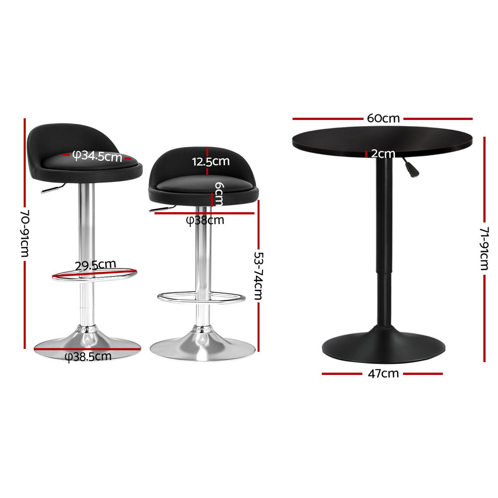 Stool Haven Bar Table and Stools Set Dining Desk Kitchen Chairs Cafe Pub