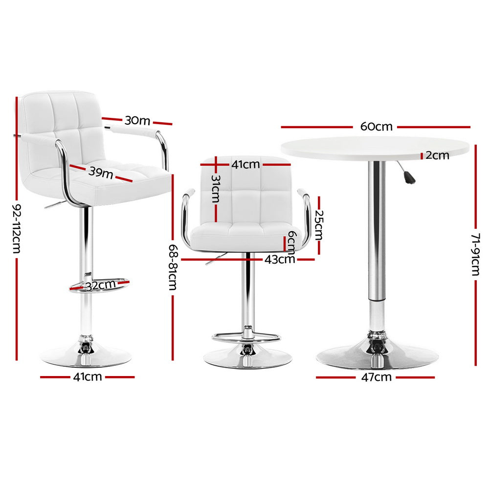 Stool Haven Bar Table and Stools Set Dining Desk Kitchen Chairs Cafe Pub
