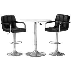 Stool Haven Bar Table and Stools Set Dining Desk Kitchen Chairs Cafe Pub