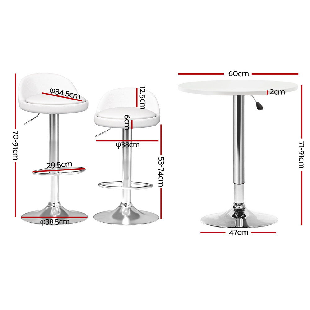 Stool Haven Bar Table and Stools Set Dining Desk Kitchen Chairs Cafe Pub