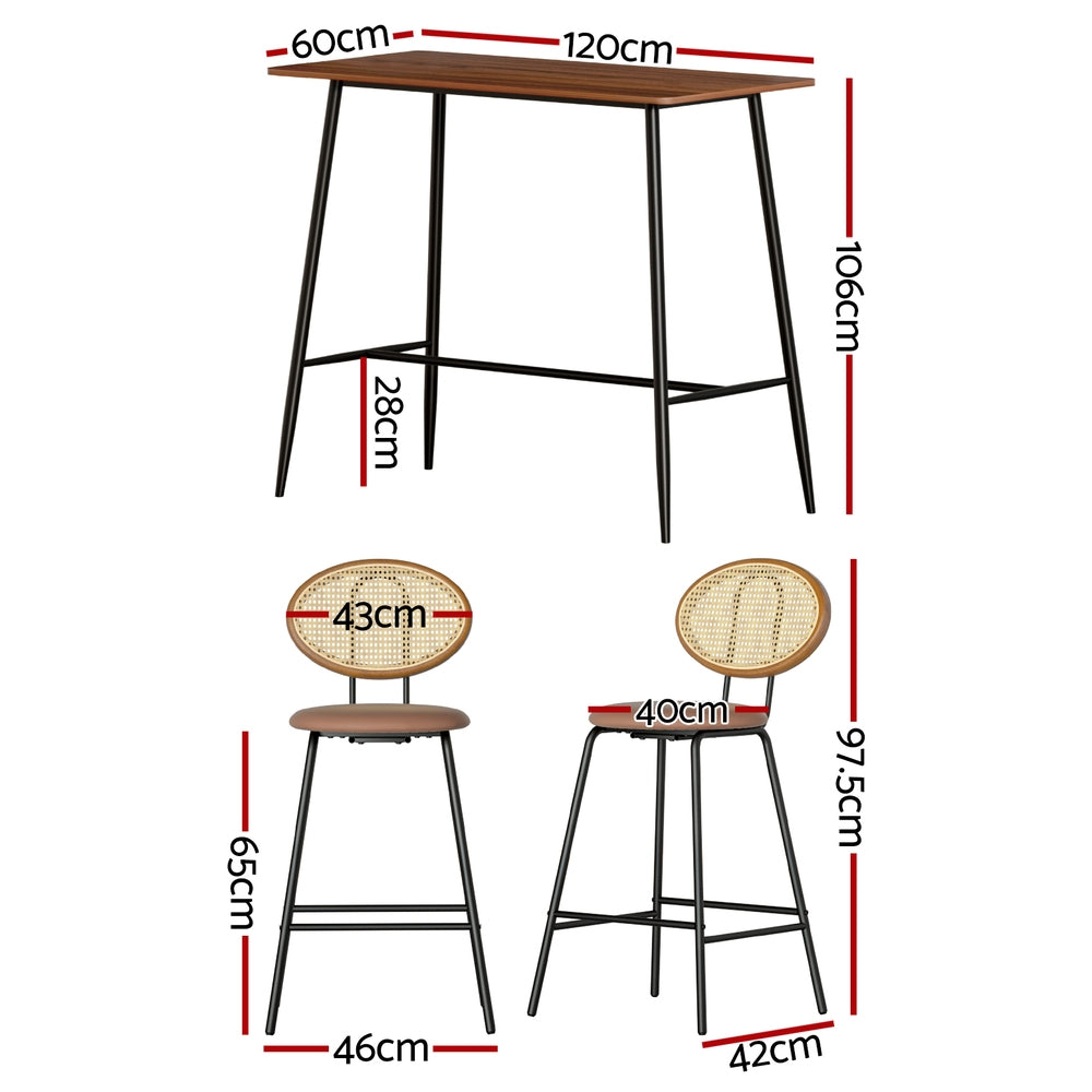 Stool Haven Bar Table Stools Set Dining Desk Industrial Kitchen Chairs Cafe Pub