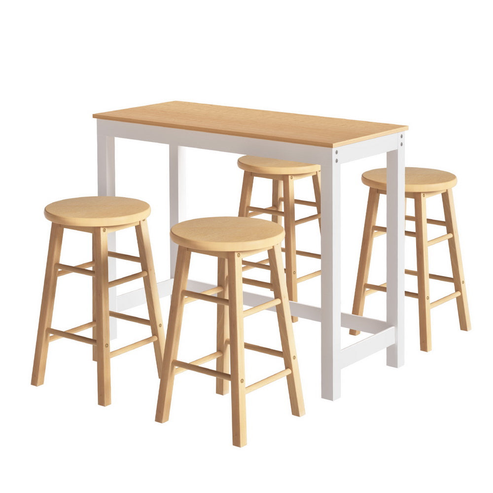 Stool Haven Bar Table and Stools Set Dining Desk Kitchen Chairs Cafe Pub