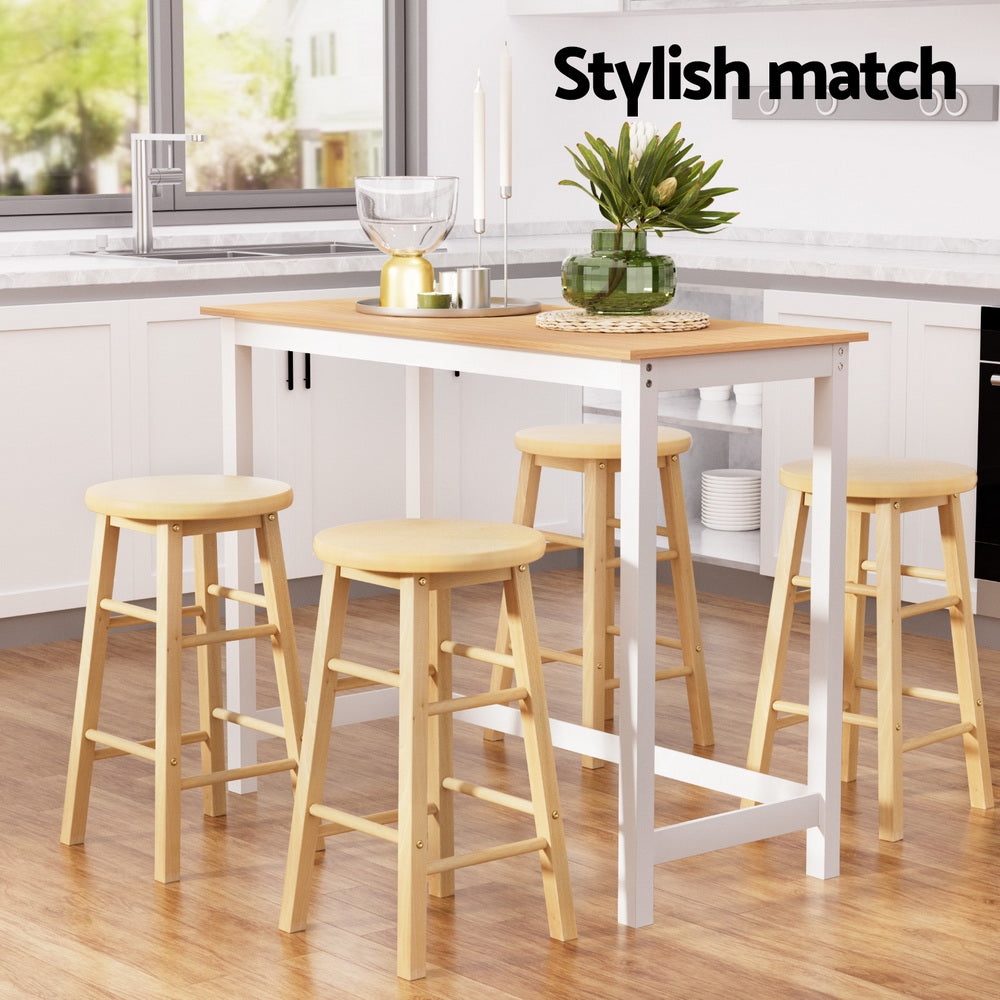 Stool Haven Bar Table and Stools Set Dining Desk Kitchen Chairs Cafe Pub