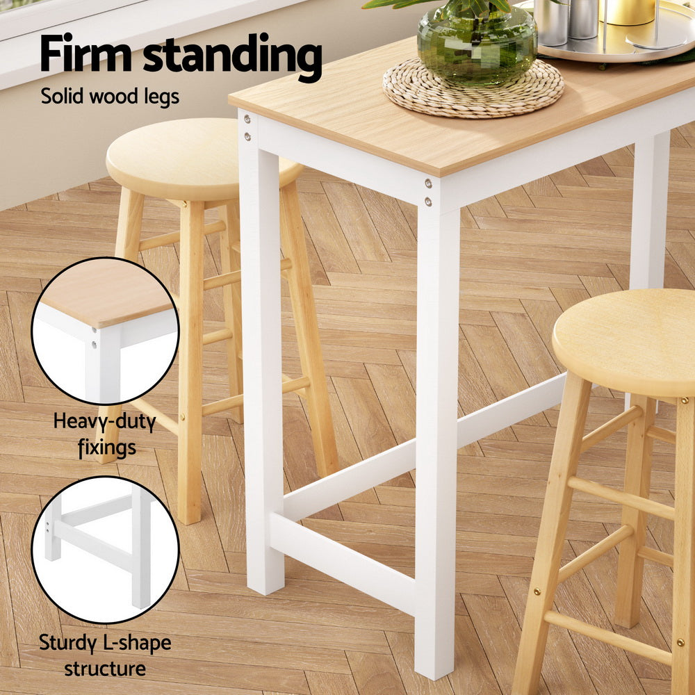 Stool Haven Bar Table and Stools Set Dining Desk Kitchen Chairs Cafe Pub