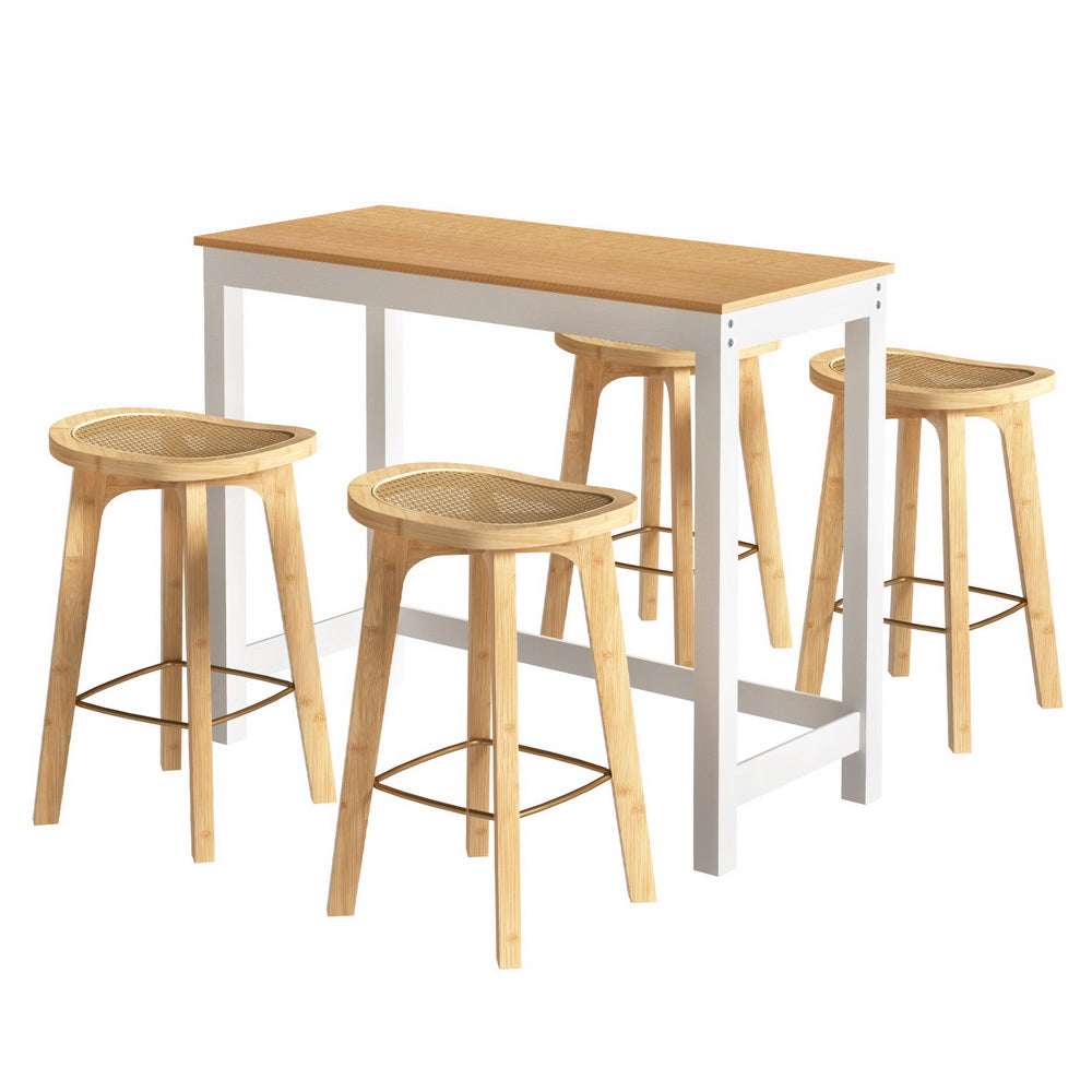 Stool Haven Bar Table and Stools Set Dining Desk Kitchen Chairs Cafe Pub