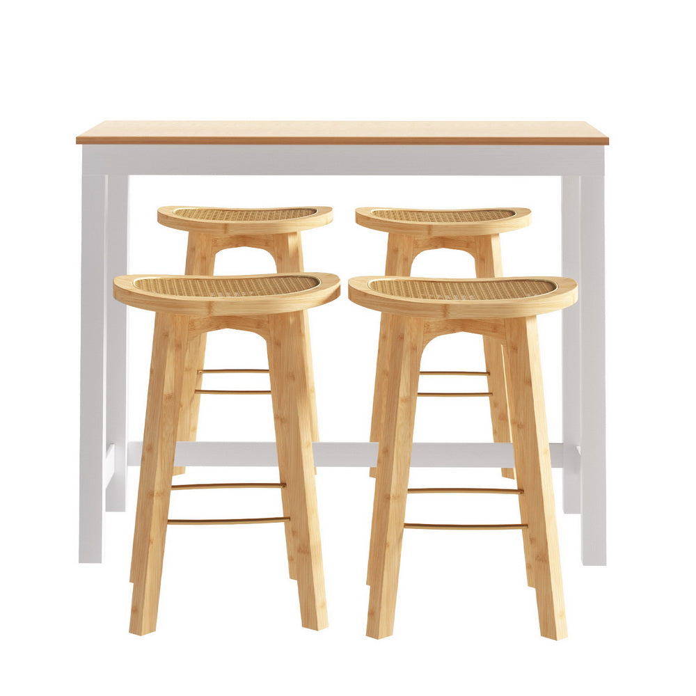 Stool Haven Bar Table and Stools Set Dining Desk Kitchen Chairs Cafe Pub