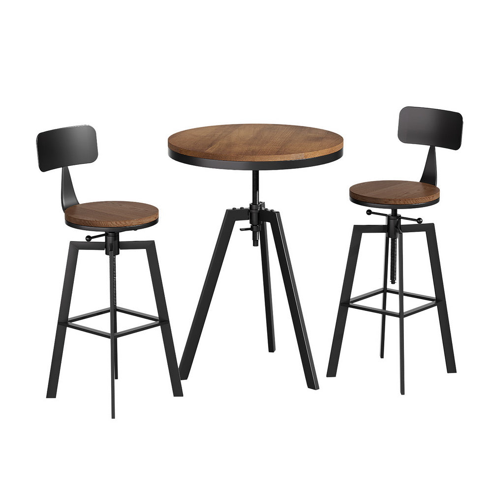 Stool Haven Bar Table and Stools Set Dining Desk Industrial Kitchen Chairs Cafe Pub