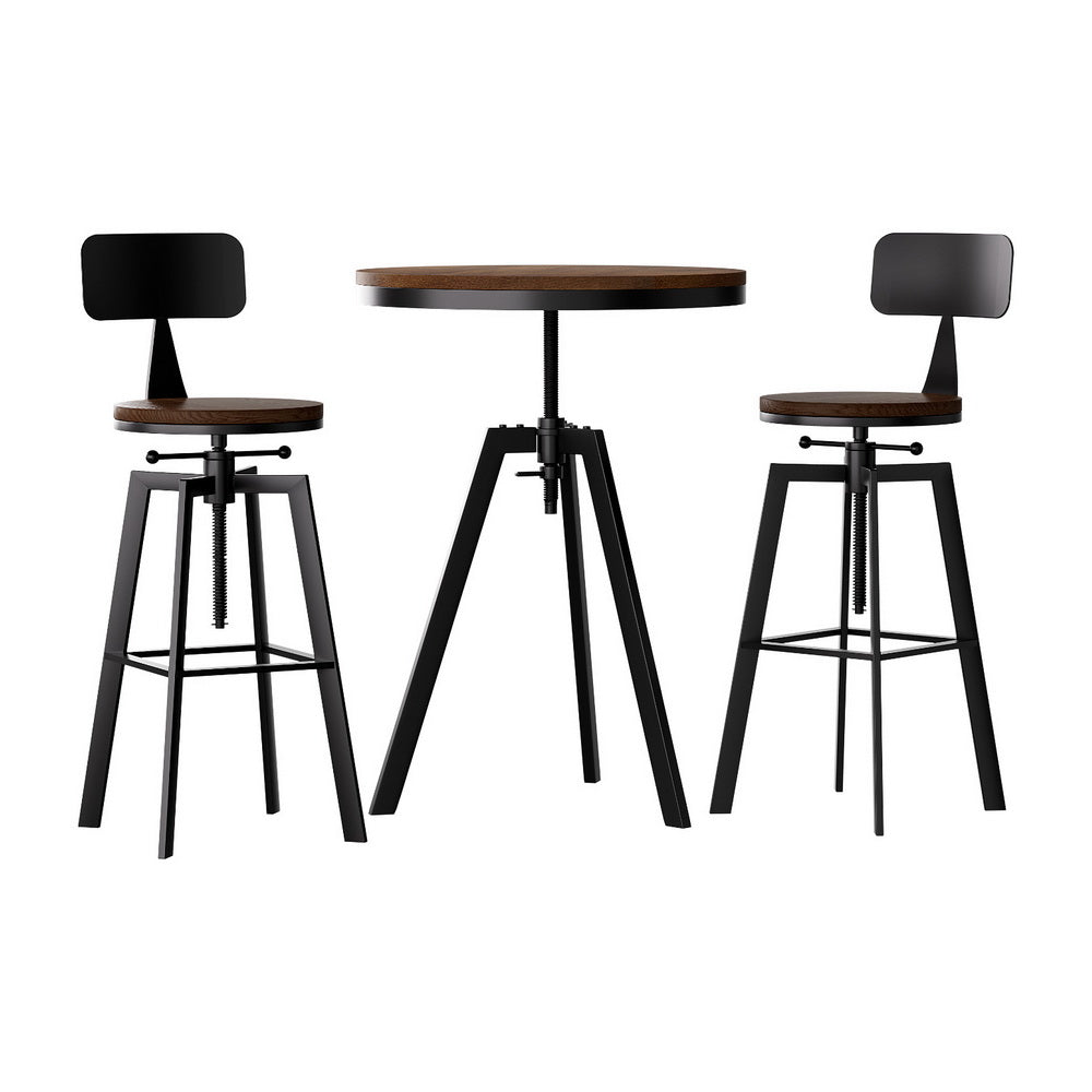 Stool Haven Bar Table and Stools Set Dining Desk Industrial Kitchen Chairs Cafe Pub