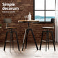 Stool Haven Bar Table and Stools Set Dining Desk Industrial Kitchen Chairs Cafe Pub