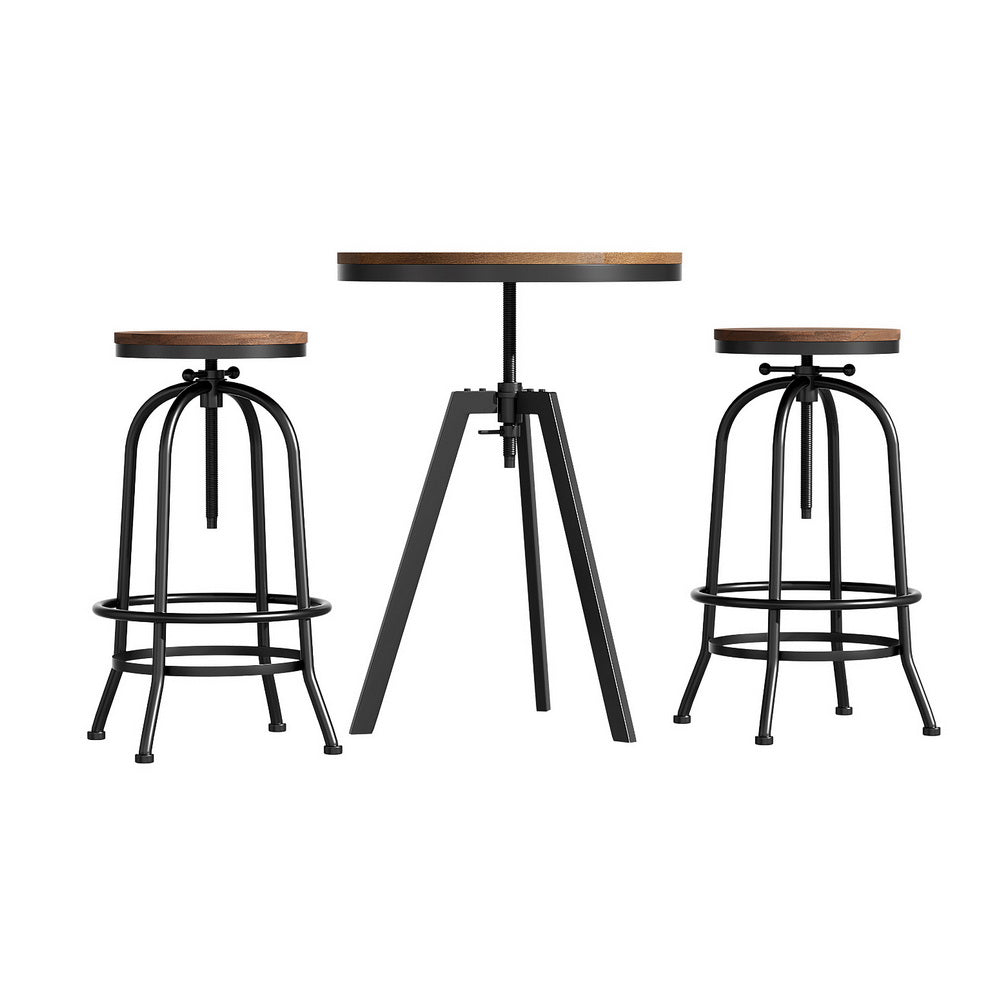 Stool Haven Bar Table Stools Set Dining Desk Industrial Kitchen Chairs Cafe Pub
