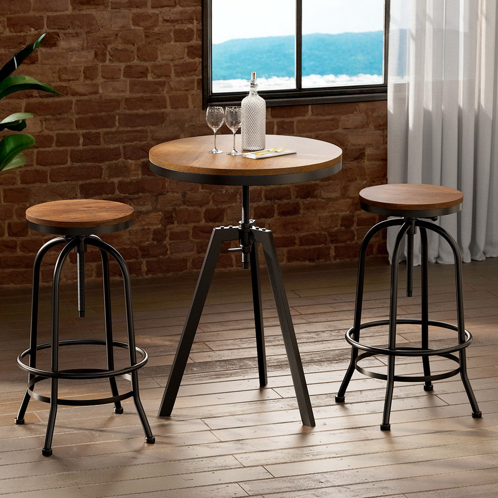 Stool Haven Bar Table Stools Set Dining Desk Industrial Kitchen Chairs Cafe Pub