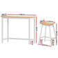 Stool Haven Bar Table and Stools Set Dining Desk Solid Wood Kitchen Chairs Cafe Pub
