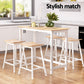 Stool Haven Bar Table and Stools Set Dining Desk Solid Wood Kitchen Chairs Cafe Pub